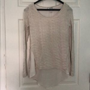 Cream and White Sweater